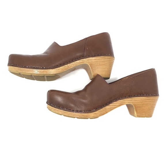 dansko clogs wooden sole